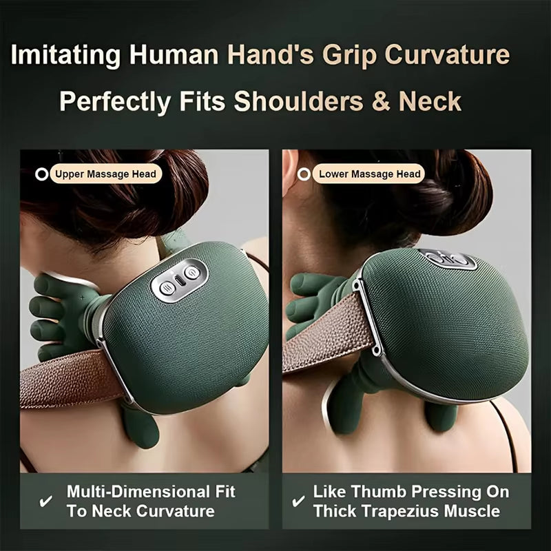 Cordless Neck & Shoulder Massager – Shiatsu Kneading Massage Shawl