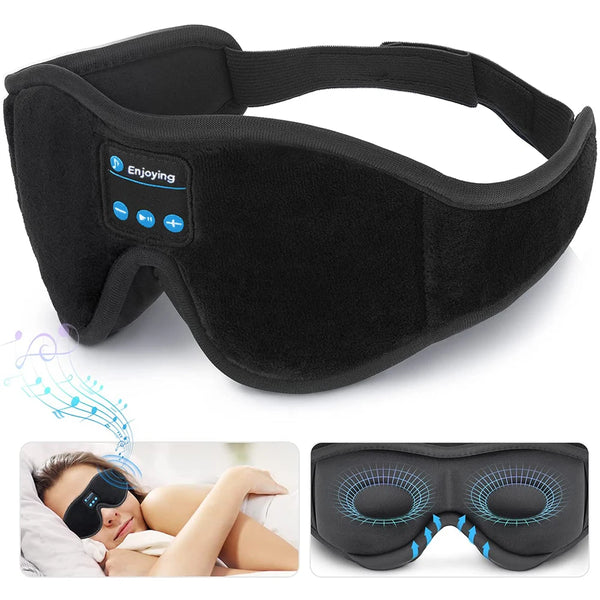 Antifaz con Audífonos Bluetooth — Duerme y Escucha a la Vez